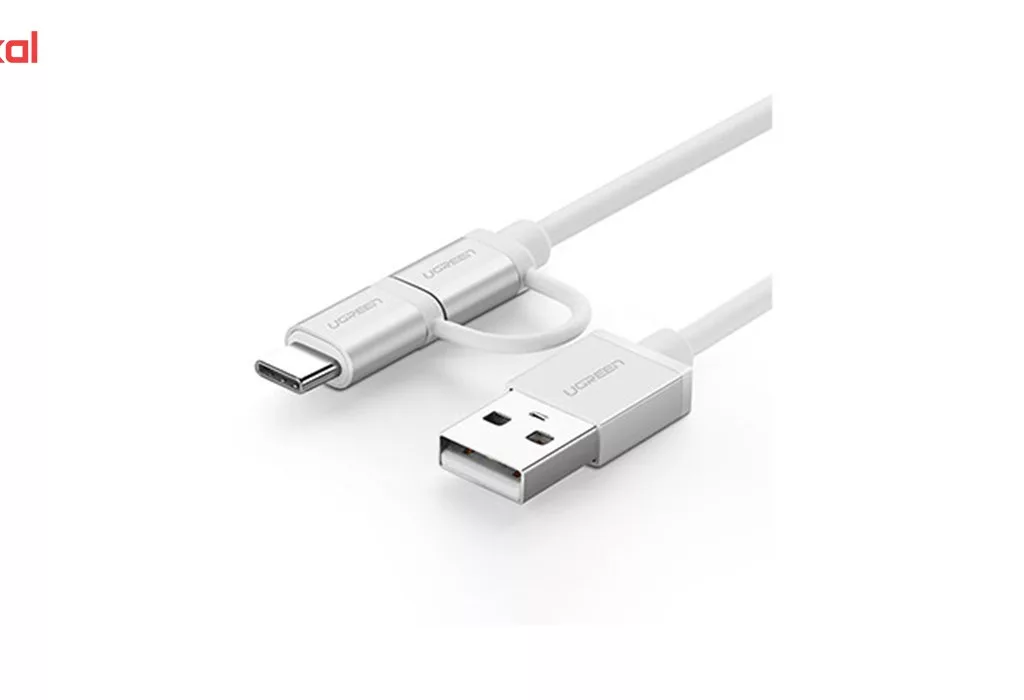 کابل تبدیل USB به USB-C/microUSB یوگرین مدل US177 طول 1.5 متر