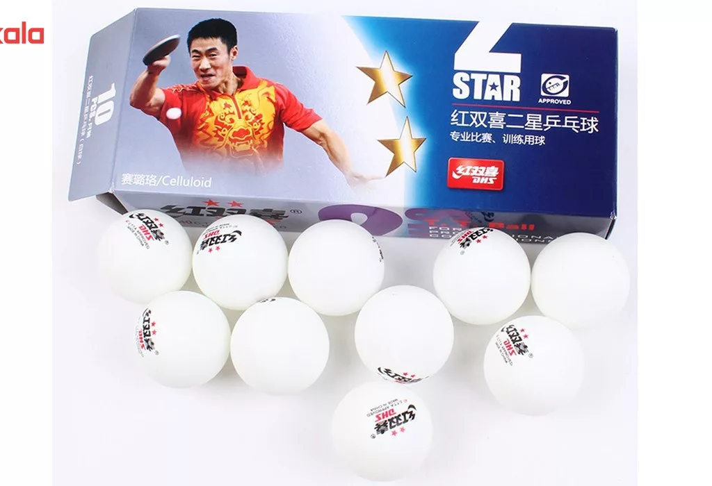 توپ پینگ پنگ دی اچ اس مدل 2 Star بسته 10 عددی
