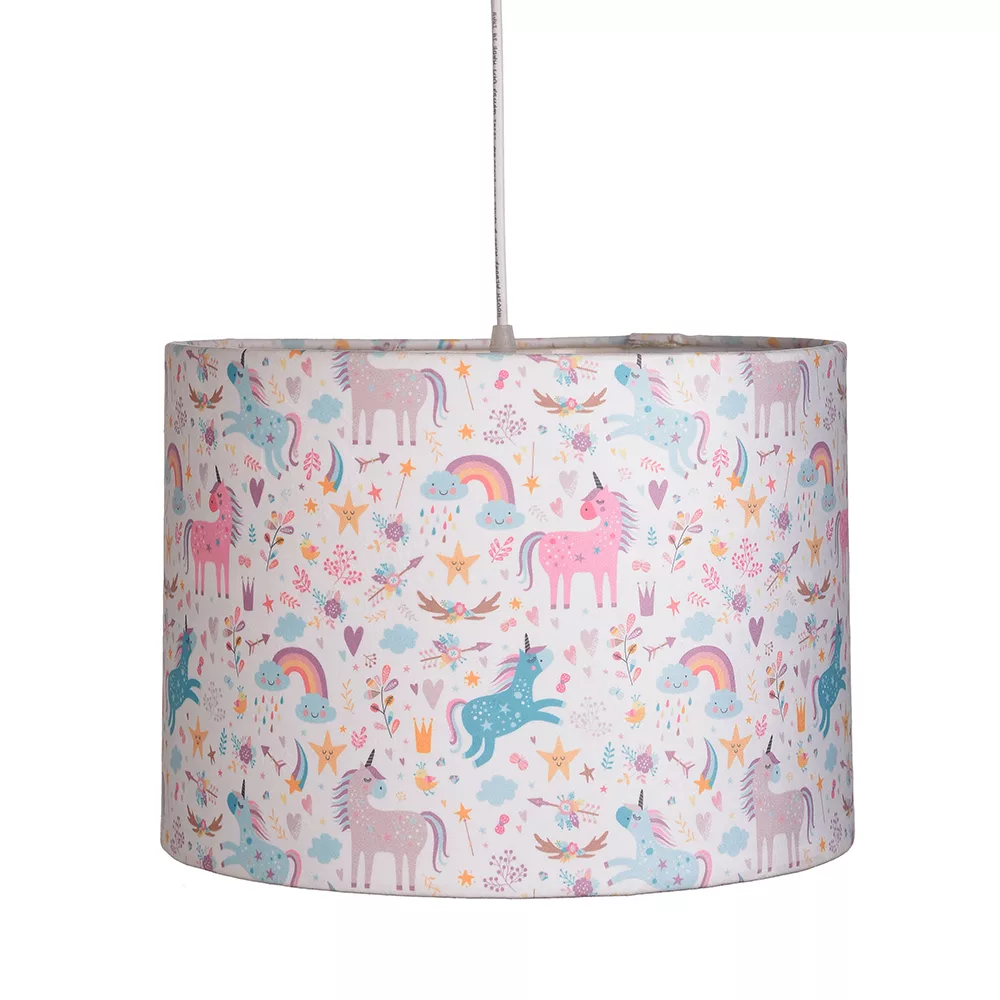 لوستر سقفی و آباژور خواب کودک مدل تک شاخ مجموعه 2 عددی