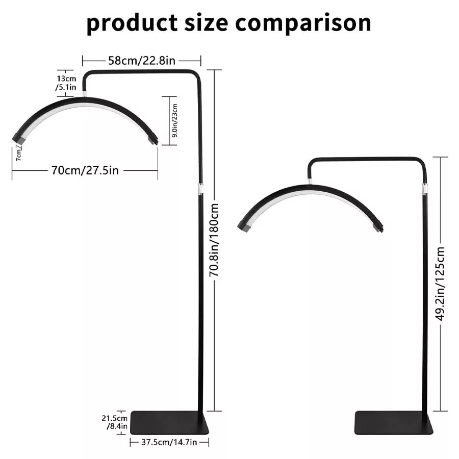 نور ثابت ال ای دی مون لایت مدل HD-M8X به همراه پایه