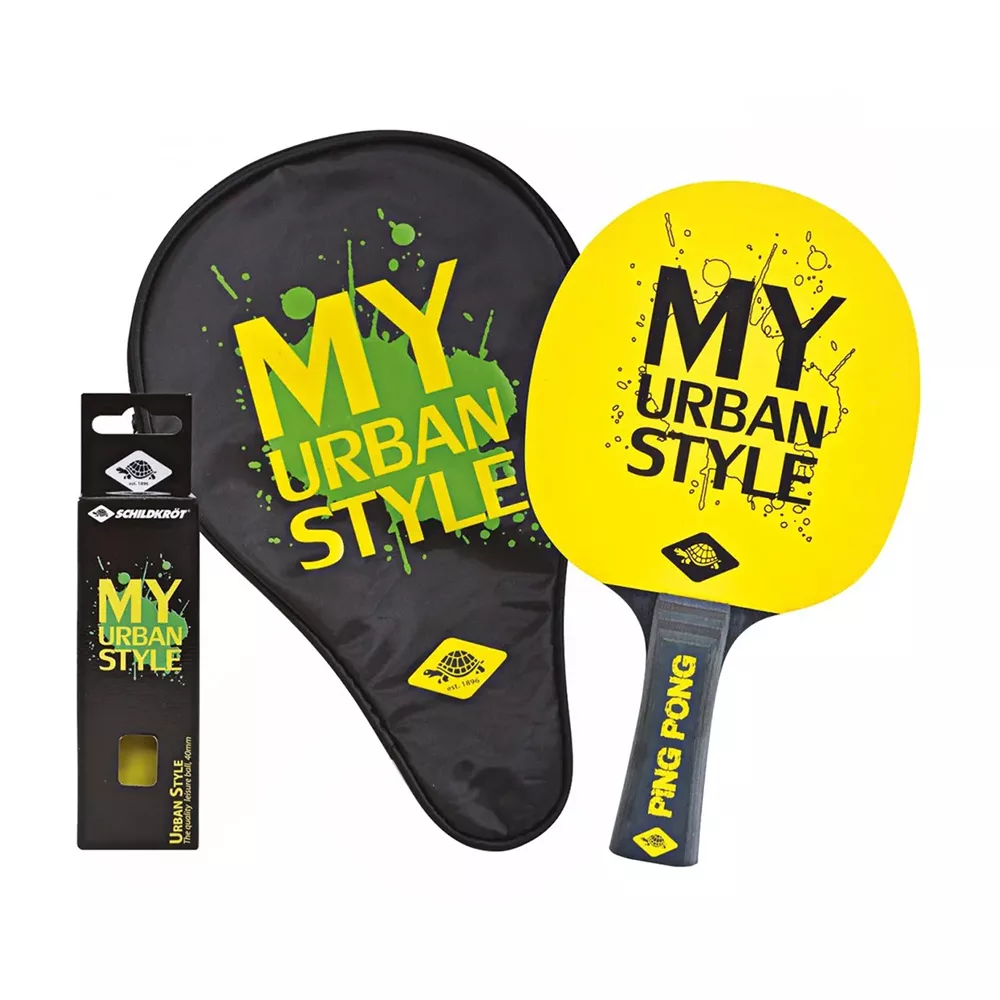 راکت پینگ پنگ شیلدکروت مدل My urban 400 به همراه کاور و توپ بسته 4 عددی