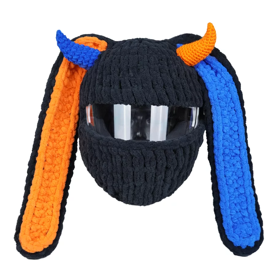 کلاه کاسکت پی مدل NOFACE EVIL OR/BK