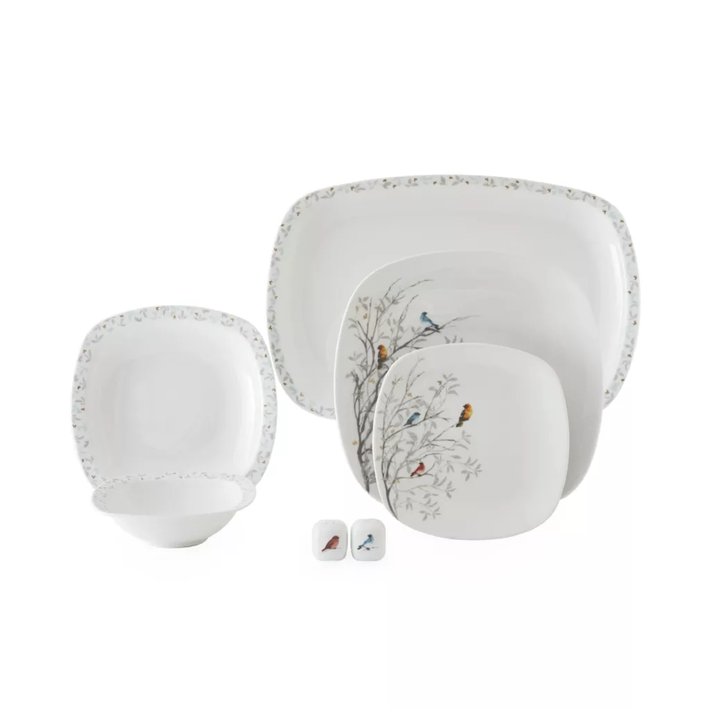 سرویس غذاخوری چینی زرین ایران مدل کواترو 27 پارچه رسپینا درجه یک