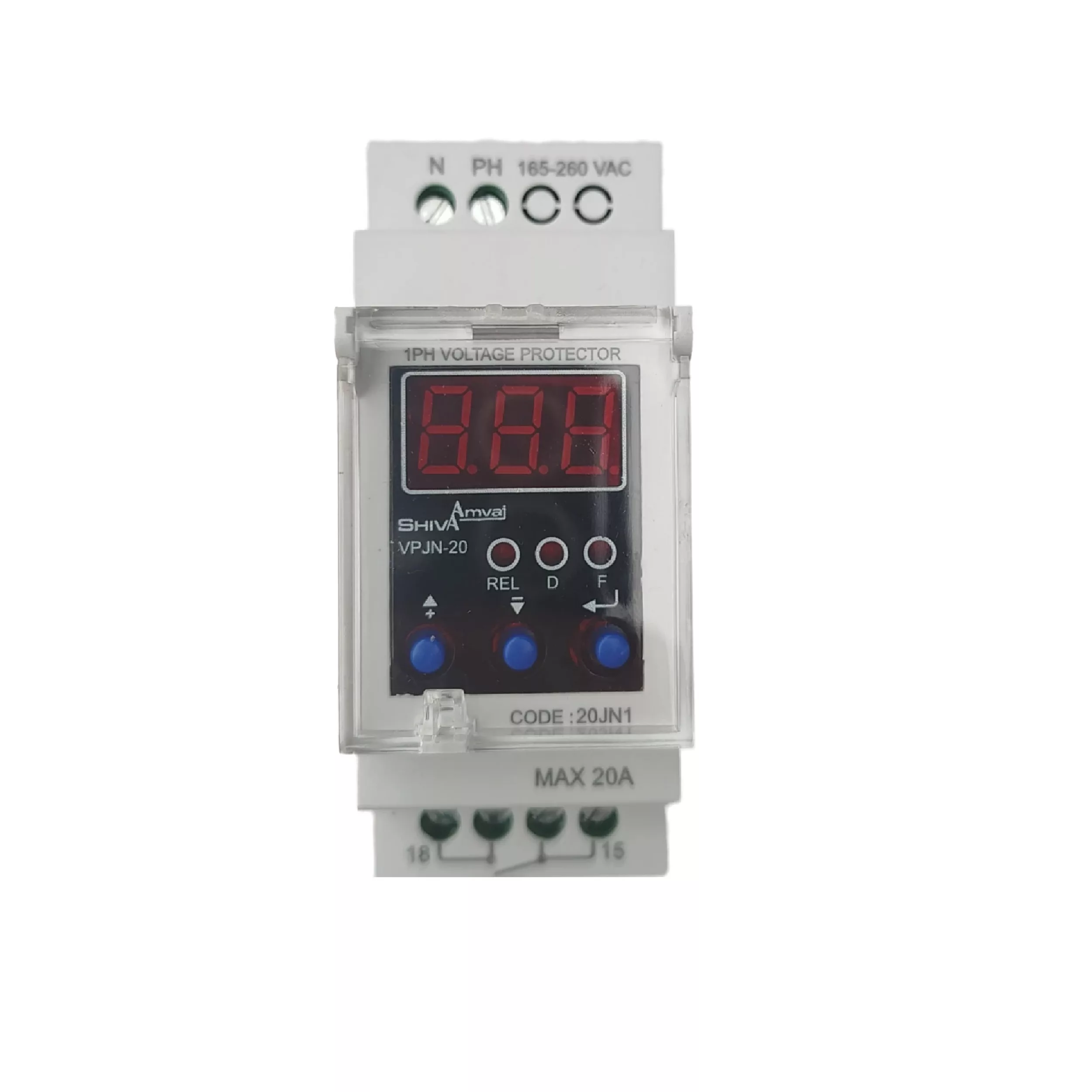 محافظ ولتاژ شیوا امواج مدل دیجیتالی VPJN-20 کد 20JN1 بسته بیست و چهار عددی