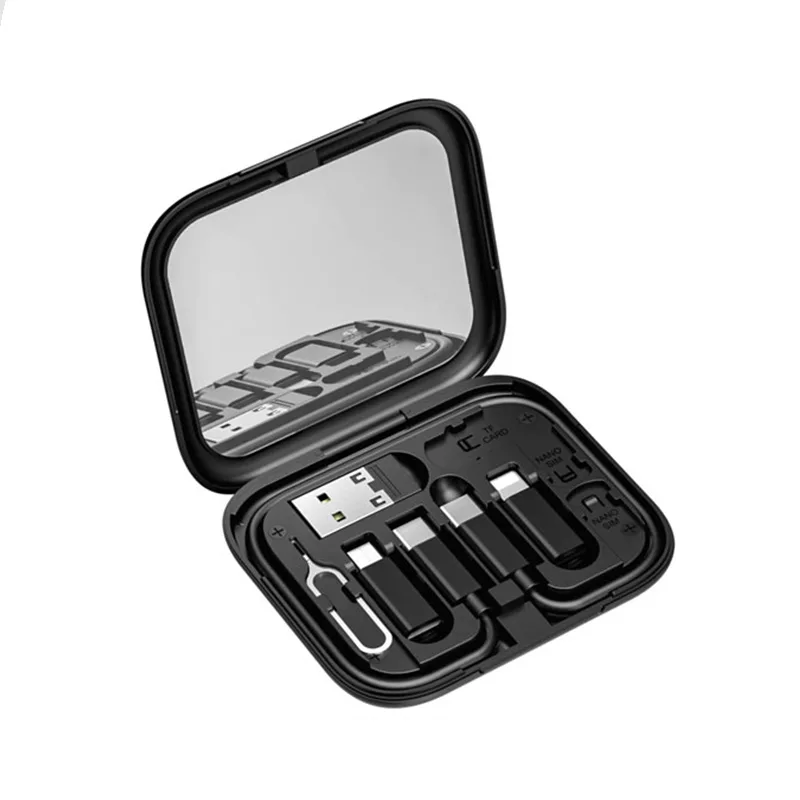 کابل تبدیل USB-C/USB به لایتنینگ/USB-C/MicroUSB بیوا مدل C-18 طول 0.28 متر