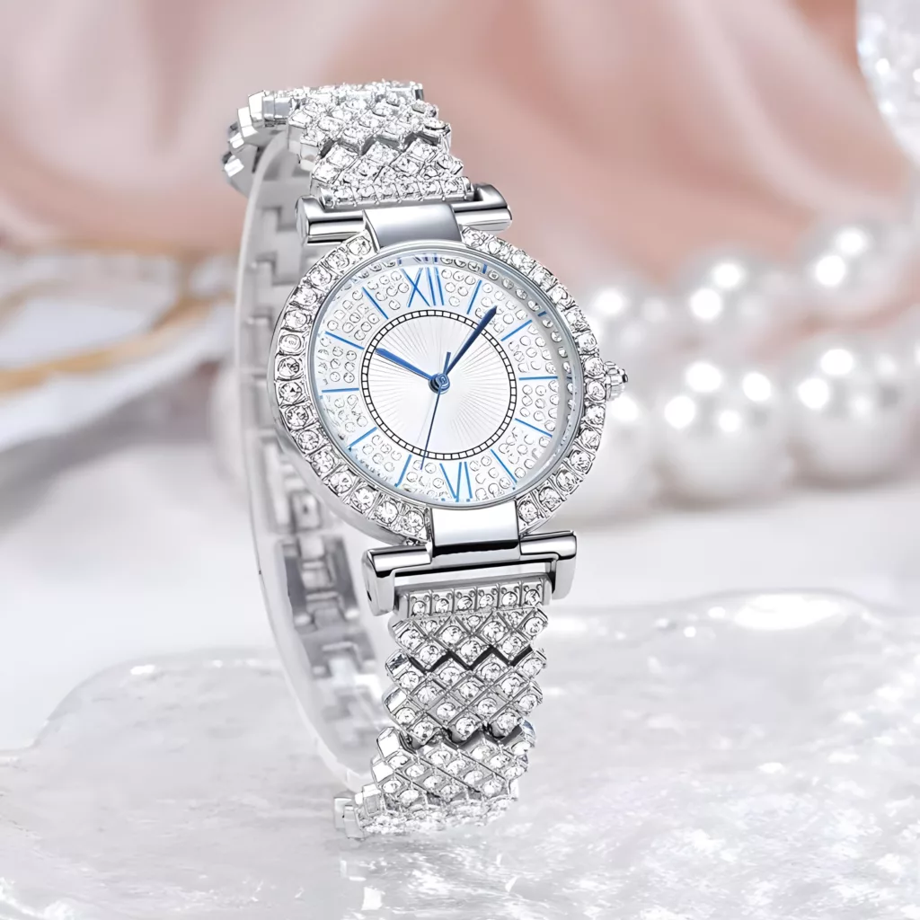 ساعت مچی عقربه ای زنانه مدل فول نگین