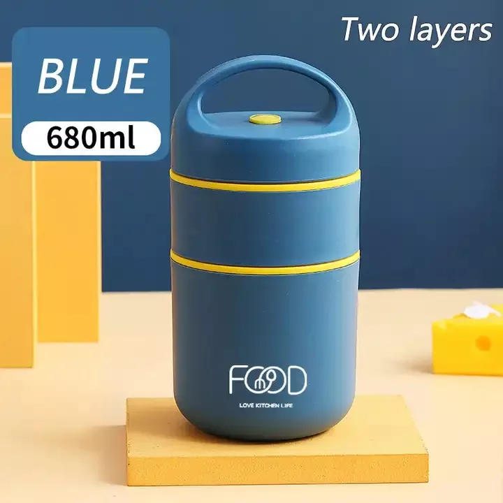 ظرف سفری مدل دینا دو طبقه استیل به همراه کیف