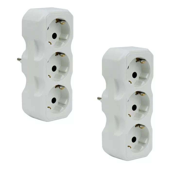 چندراهی برق ارت دار تیراژه مدل تاپ بسته 2 عددی