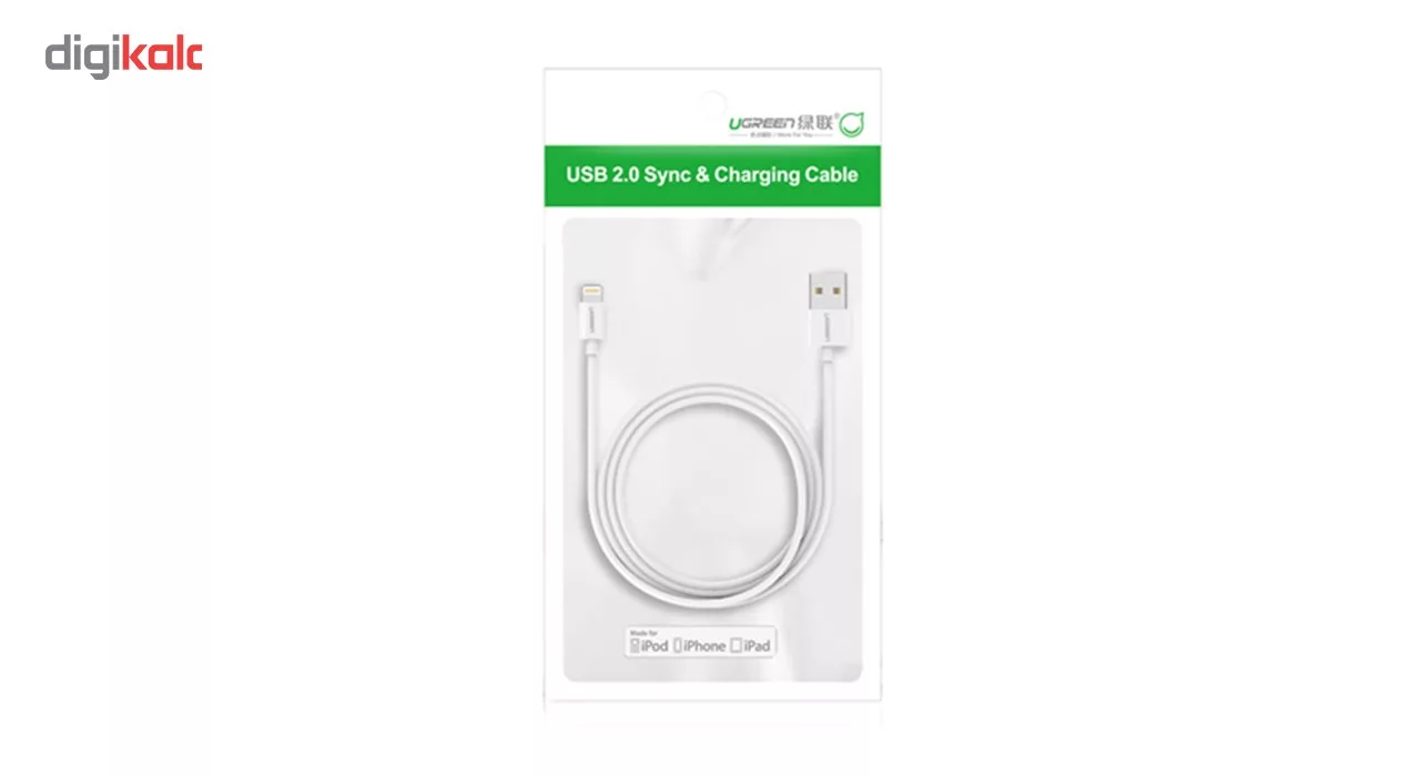 کابل تبدیل USB به لایتنینگ یوگرین مدل US155 طول 1.5 متر