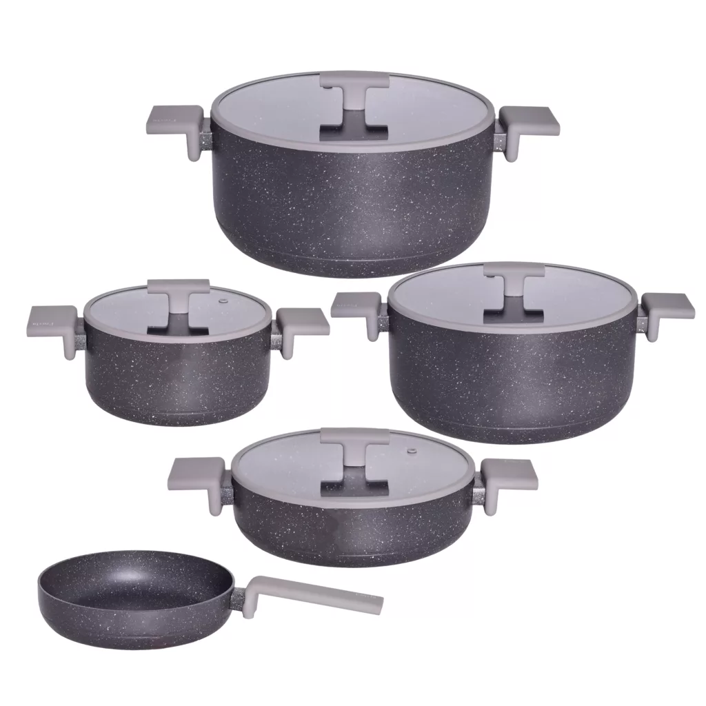 سرویس قابلمه و تابه گرانیتی 9 پارچه پرارین مدل ESTIMA کد 4320