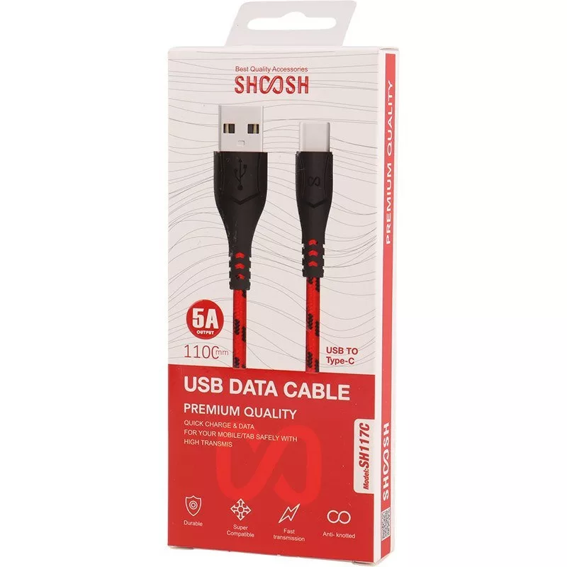 کابل تبدیل USB به USB-C شوش مدل SH117C طول 1.1 متر