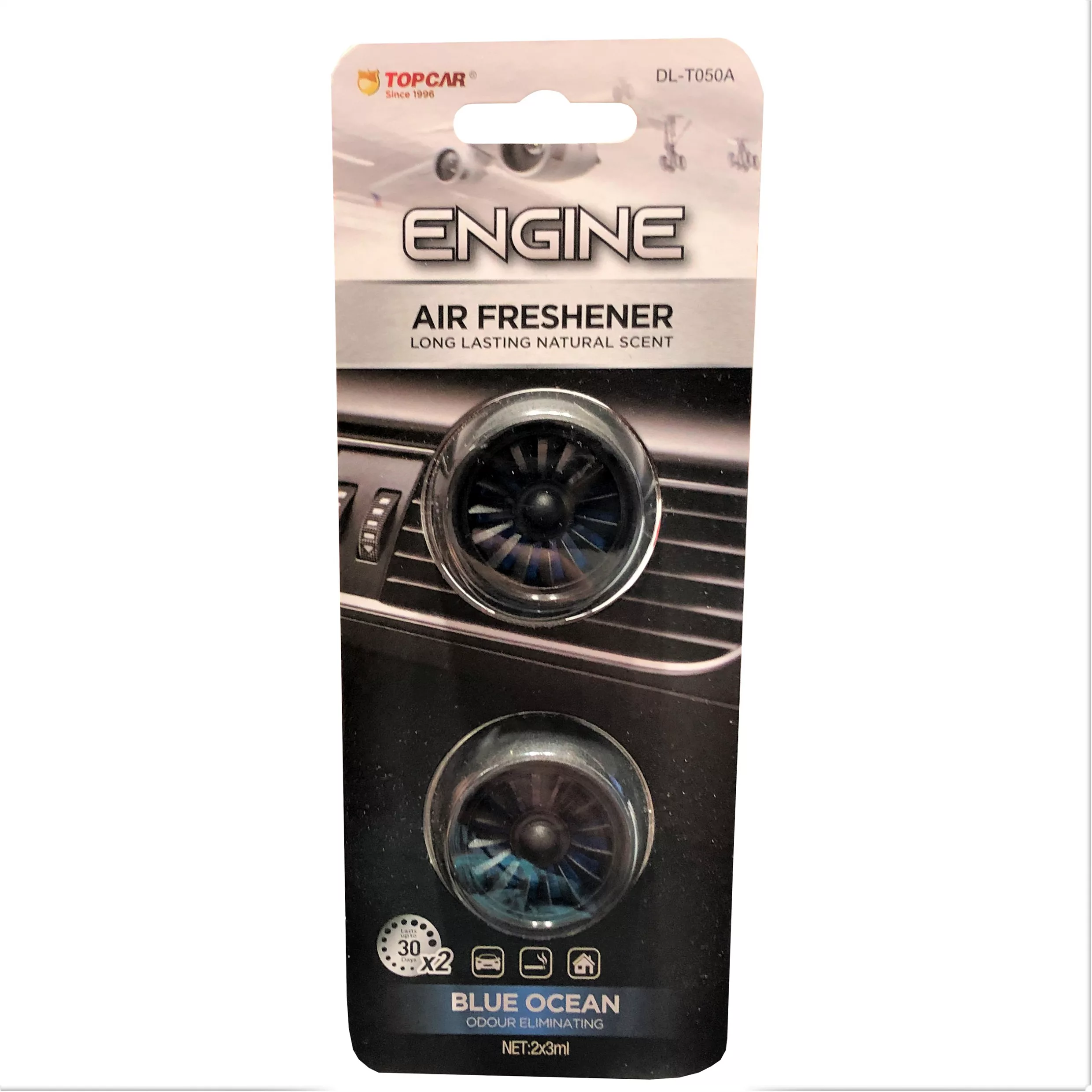 خوشبو کننده خودرو تاپ کار مدل ENGIN کد BLUE OCEAN حجم 3 میلی لیتر بسته دو عددی