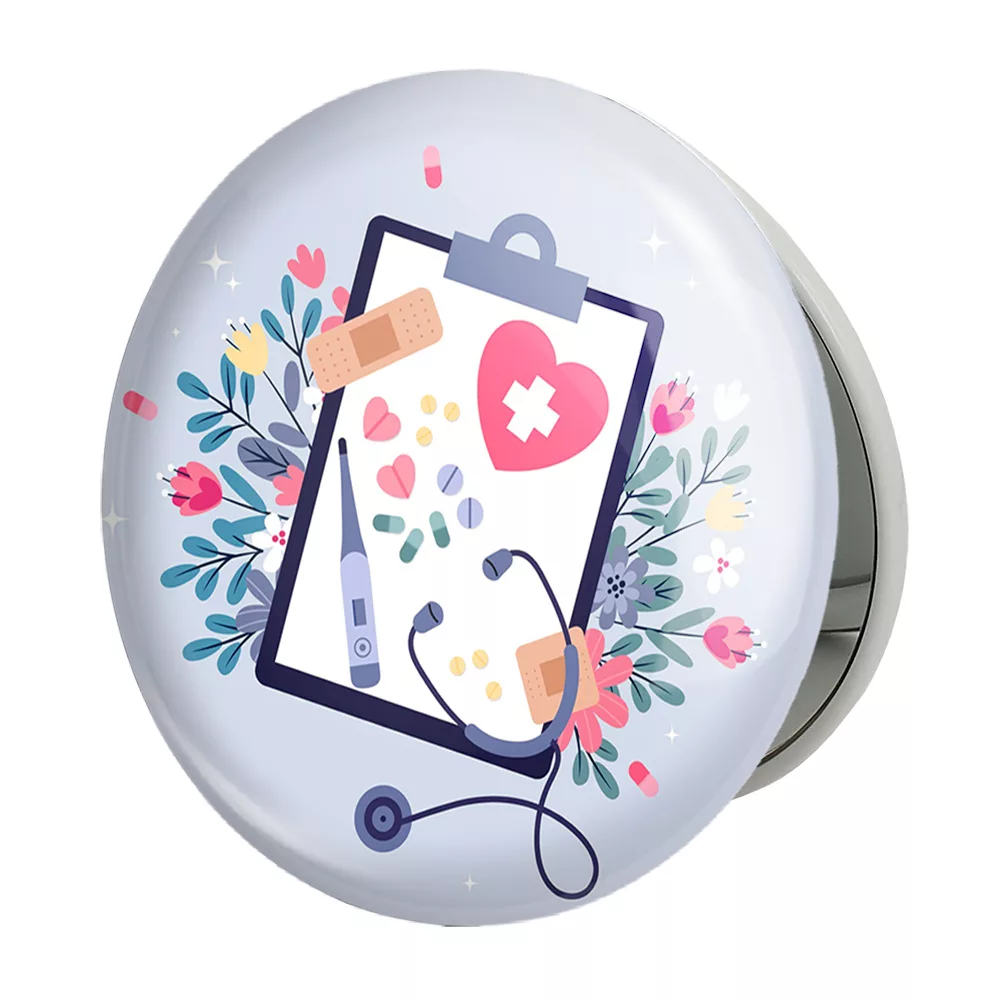 آینه جیبی خندالو طرح پزشک و پرستار مدل تاشو کد 31030 آینه جیبی خندالو طرح پزشک و پرستار مدل تاشو کد 31030