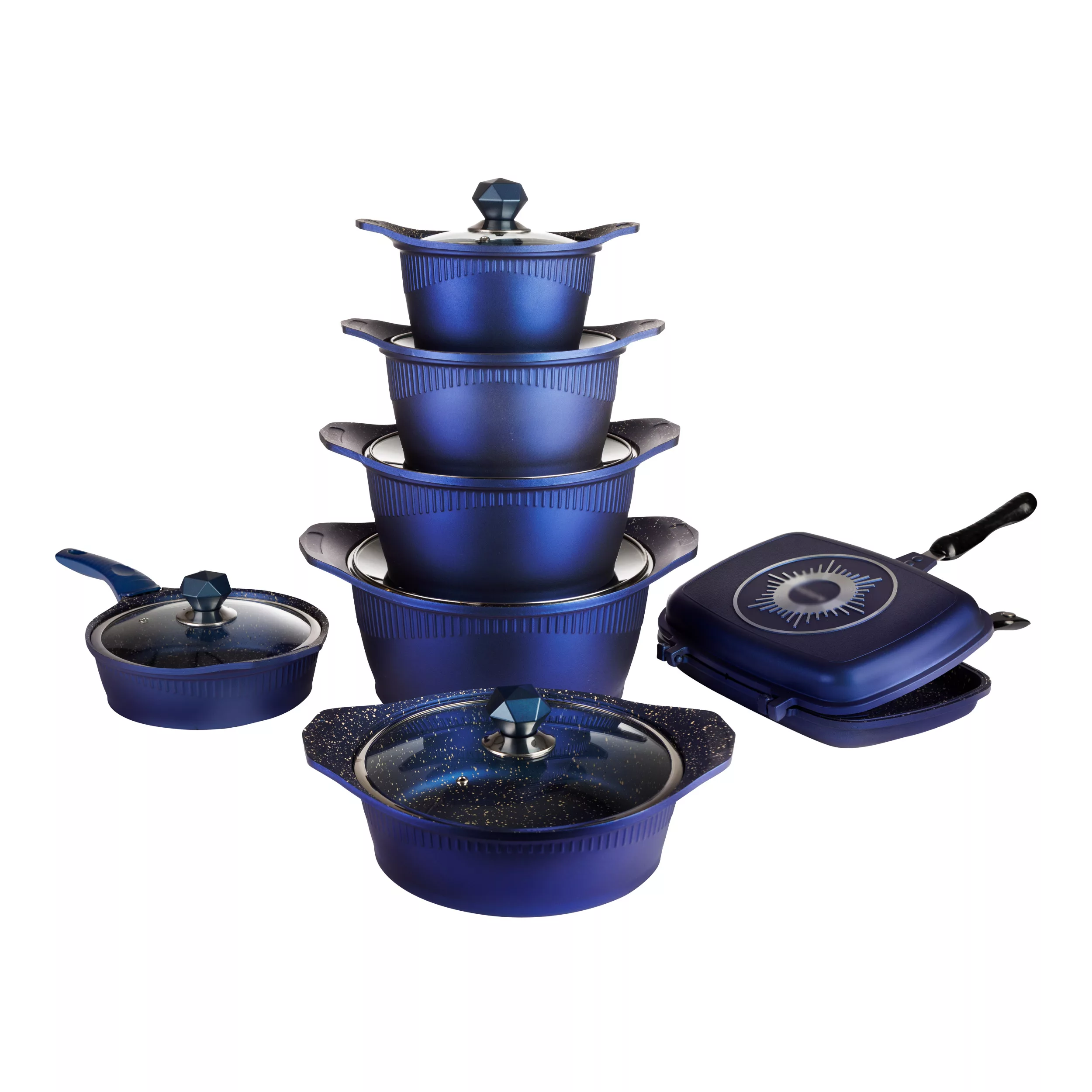 سرویس قابلمه و تابه چدن 14 پارچه مدل 1493