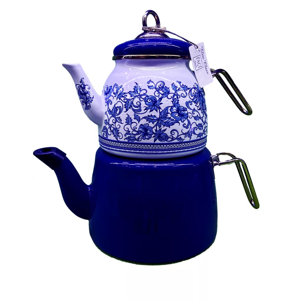 ست کتری و قوری پاچی مدل گلدار