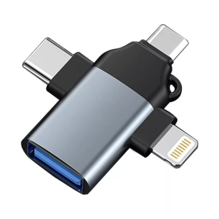 مبدل USB OTG به USB-C/ MICROUSB/ لایتنینگ مدل Fashion