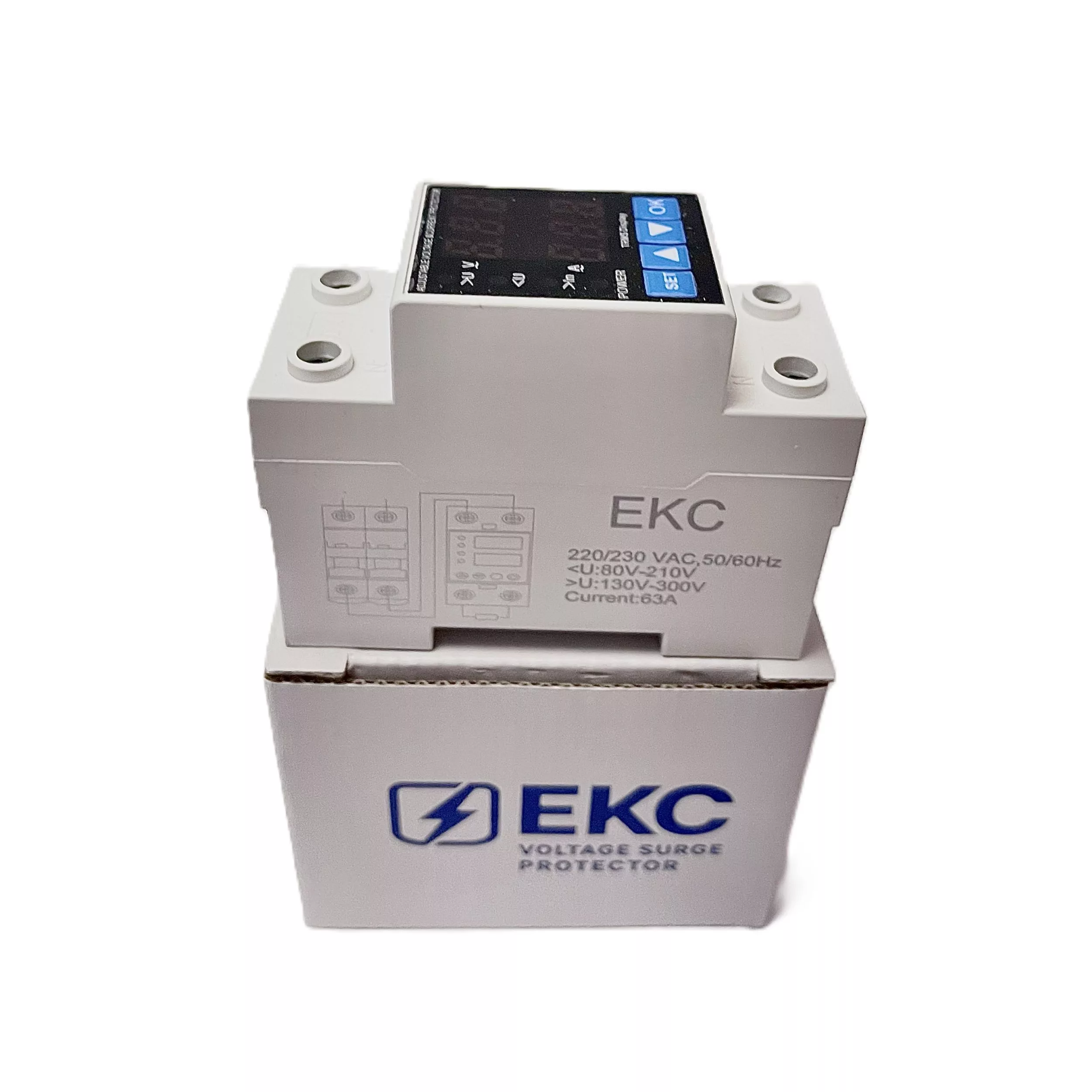 محافظ ولتاژ و جریان تکفاز مدل EKC دیجیتال 63A
