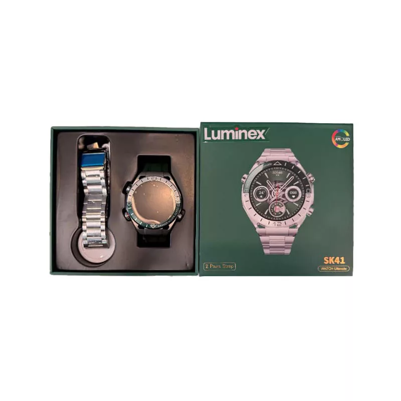 ساعت مچی هوشمند 1.53 اینچ لومینکس مدل SK41 با بند سیلیکونی و فلزی