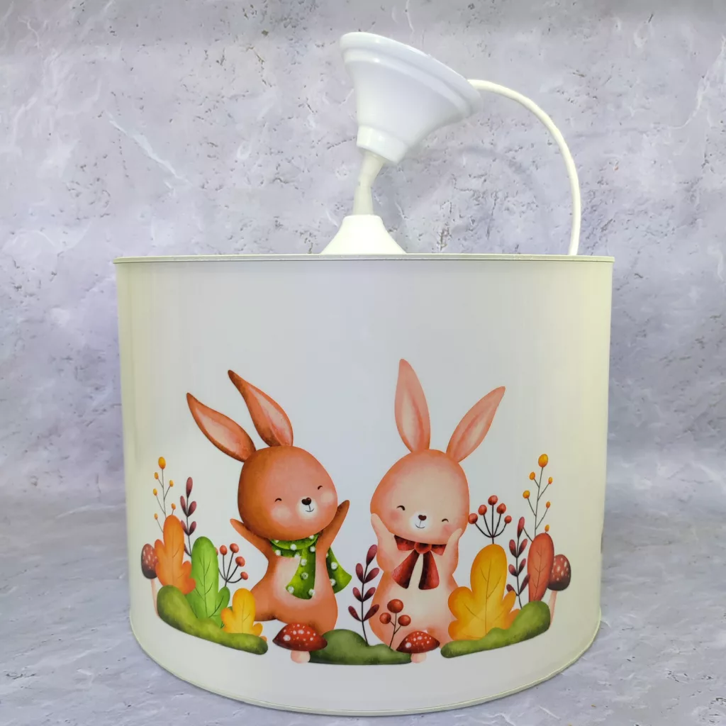 لوستر اتاق کودک مدل خرگوش و بیشه