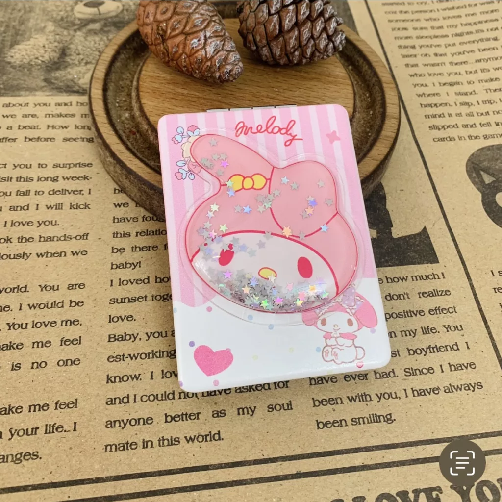 آینه جیبی مدل آکواریومی طرح ملودی