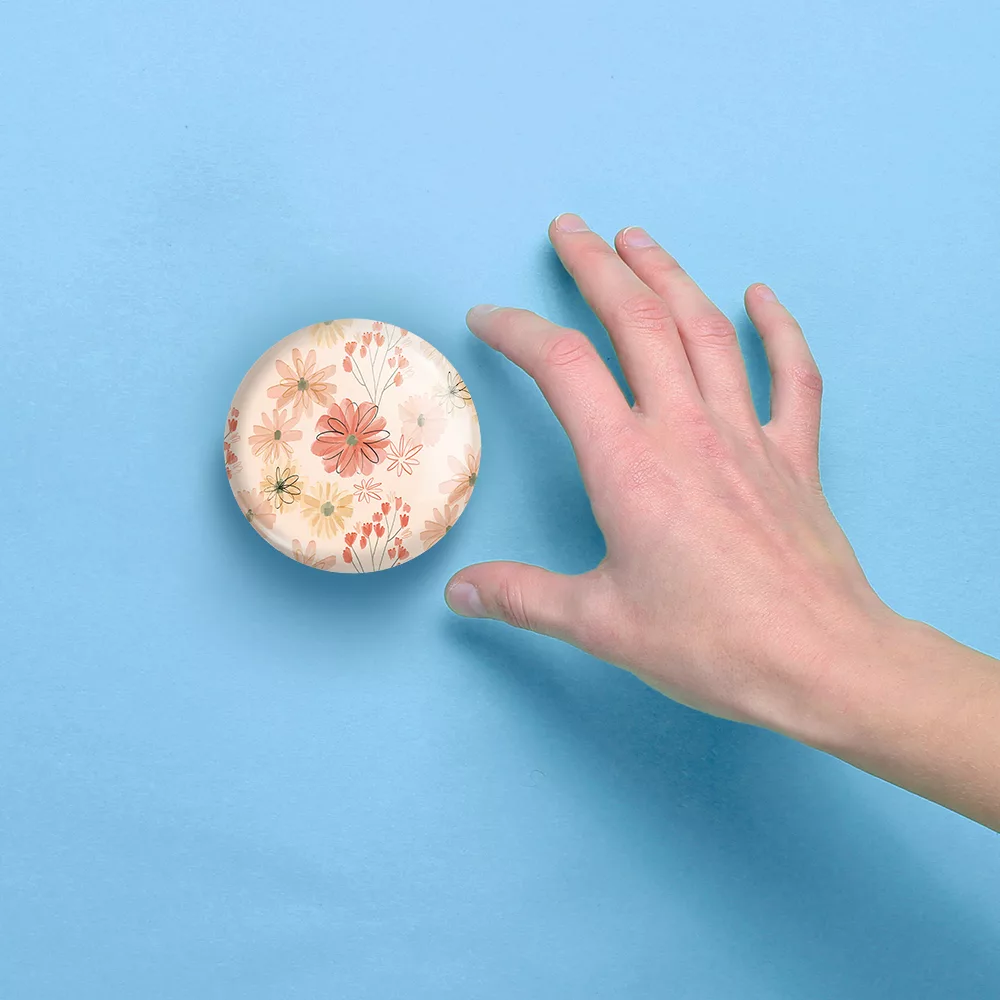 آینه جیبی خندالو مدل گل گلی کد 29032