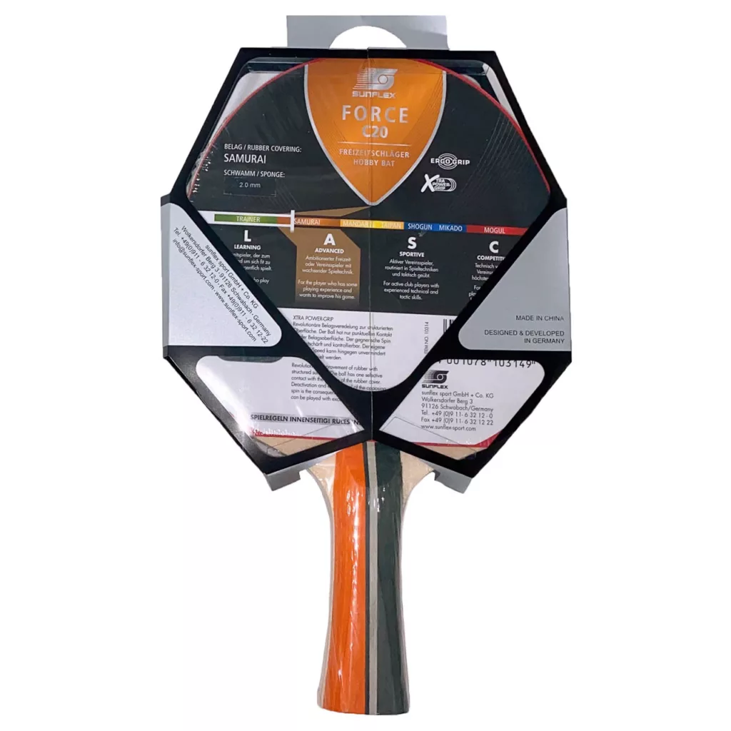 راکت پینگ پنگ سان فلکس مدل FORCE C20 Level 550