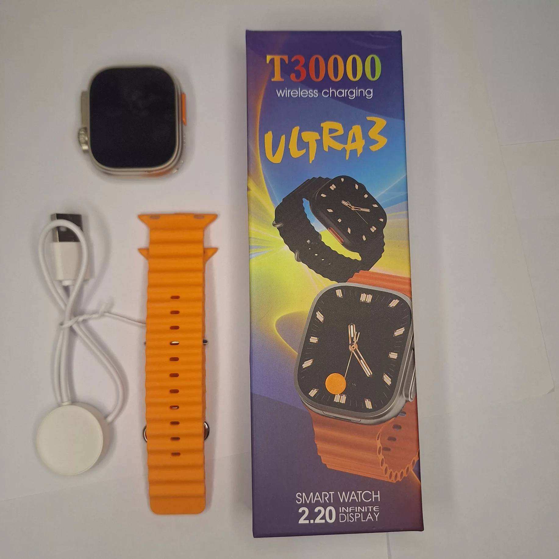 ساعت هوشمند 49 میلیمتری مدل T30000 ultra3 با بند سیلیکونی