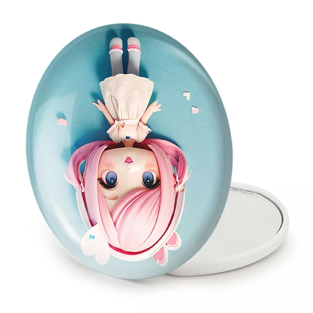 آینه جیبی خندالو طرح دخترانه (Girlish) مدل تاشو کد 36859