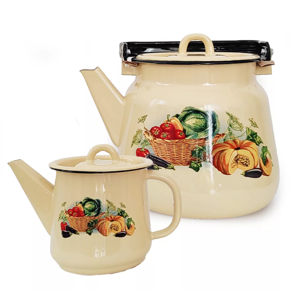 ست کتری و قوری مدل لعابی طرح کدو