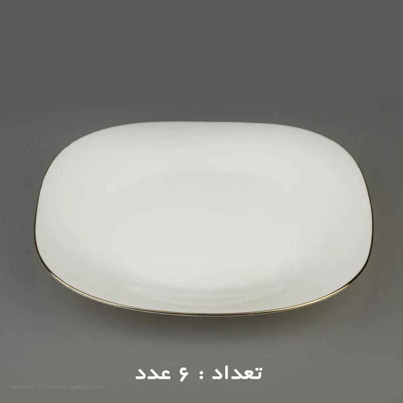 سرویس غذاخوری 26 پارچه دینو مدل مربع لب طلا