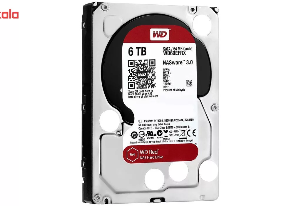 هارددیسک اینترنال وسترن دیجیتال مدل Red WD60EFRX ظرفیت 6 ترابایت