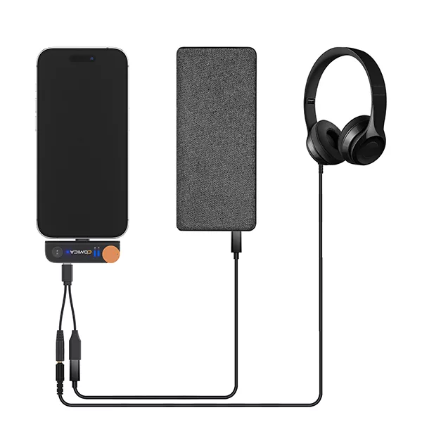 مبدل USB-C به AUX / USB-C مدل 2in1