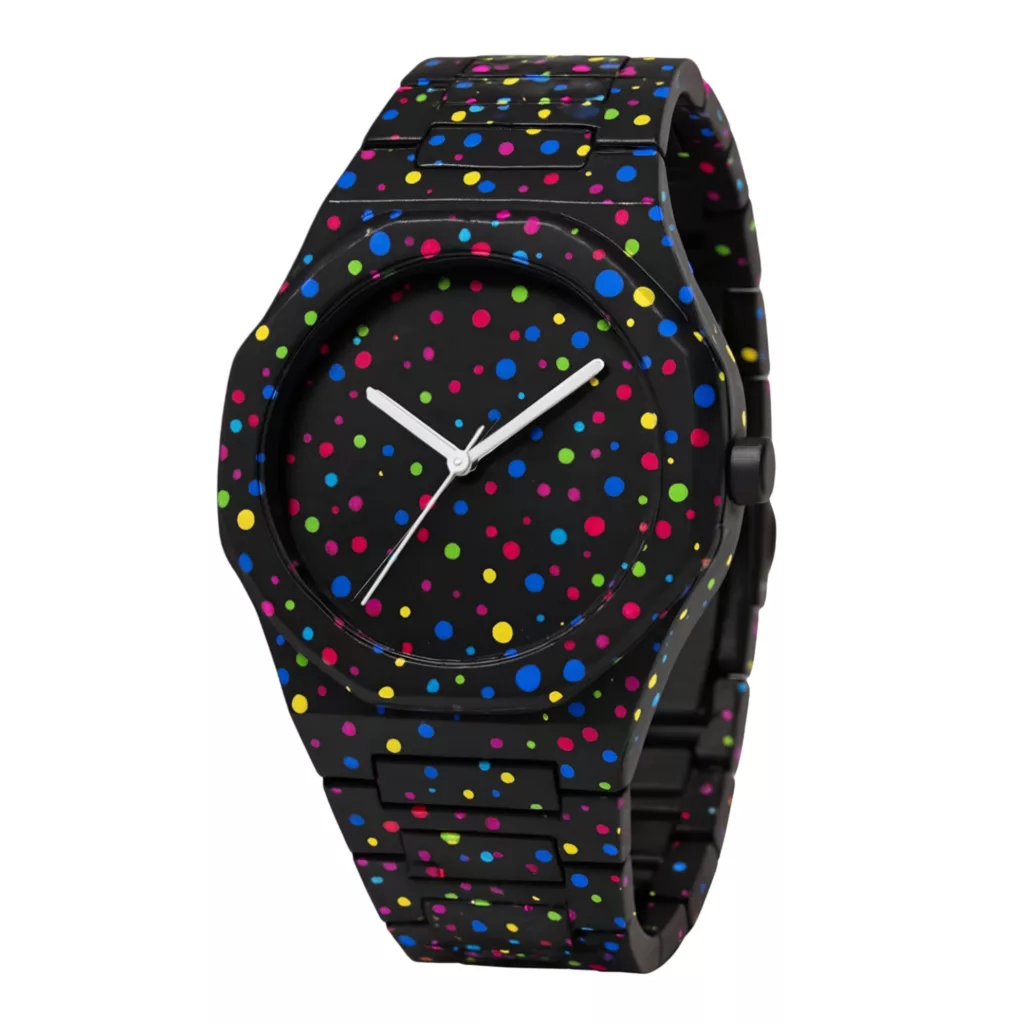 ساعت مچی عقربه‌ای  مدل اسپرت لوکس بند سبک کربنی قفل مخفی کد L2