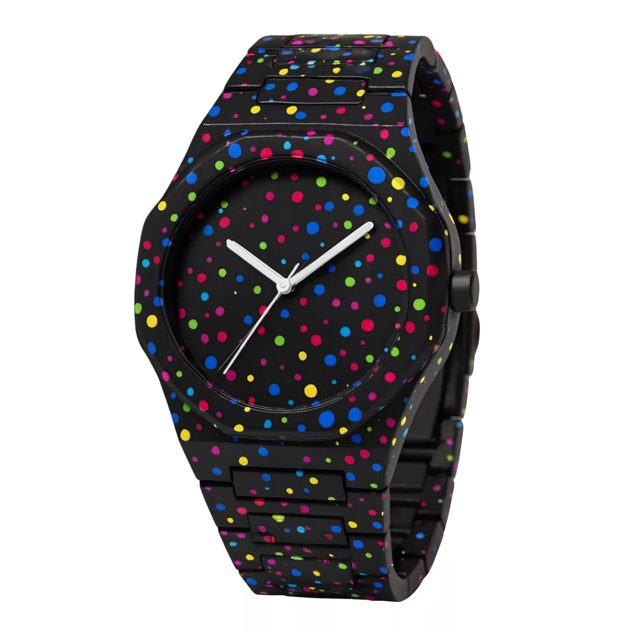 ساعت مچی عقربه‌ای  مدل اسپرت لوکس بند سبک کربنی قفل مخفی کد L2