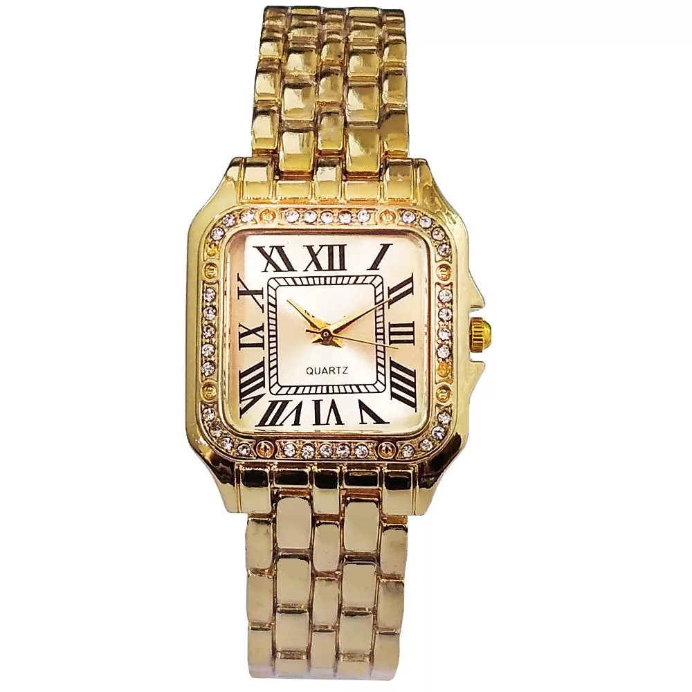 ساعت مچی عقربه ای زنانه مدل یونانی دورنگین 02