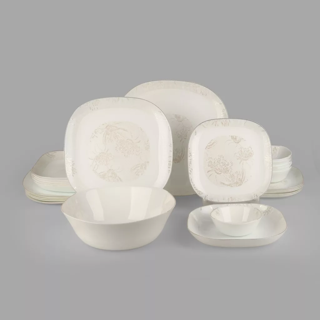 سرویس غذاخوری 26 پارچه 6 نفر مدل مربع کورل لورکس