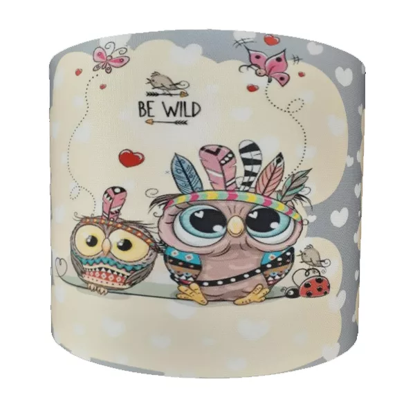 لوستر و آباژور کودک مدل جغد کد 4027 به همراه چراغ خواب و ساعت