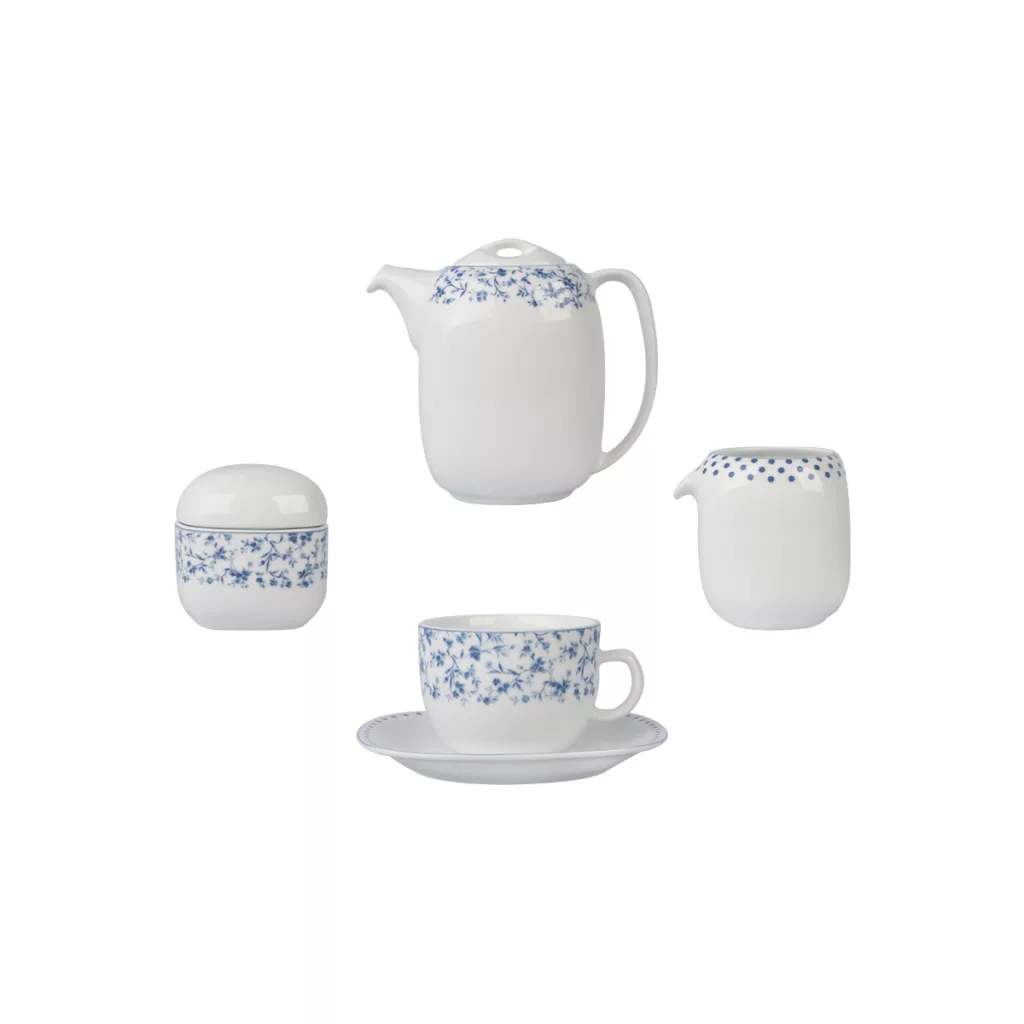 سرویس غذاخوری 98 پارچه 12 نفر چینی زرین ایران مدل کواترو ورنیکا درجه عالی