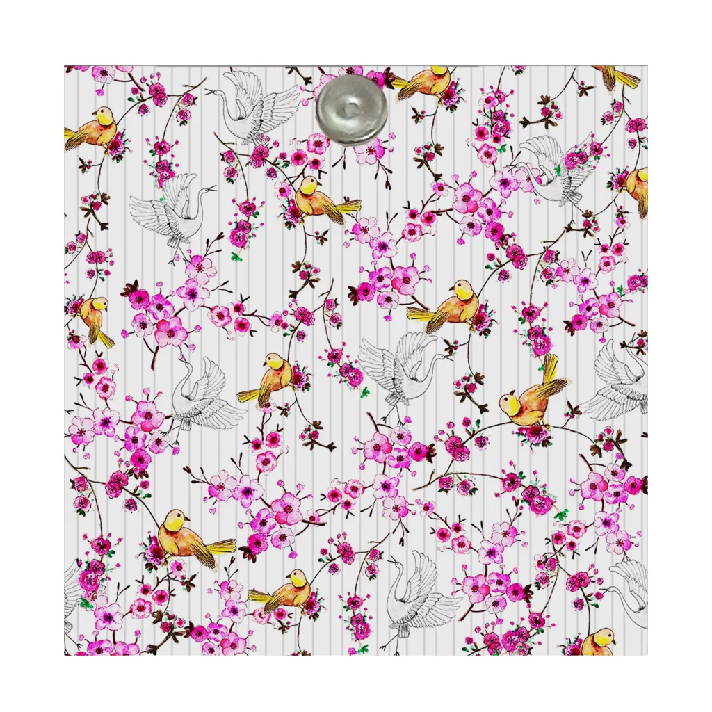 آینه جیبی طرح فانتزی پرنده و گل مدل A082