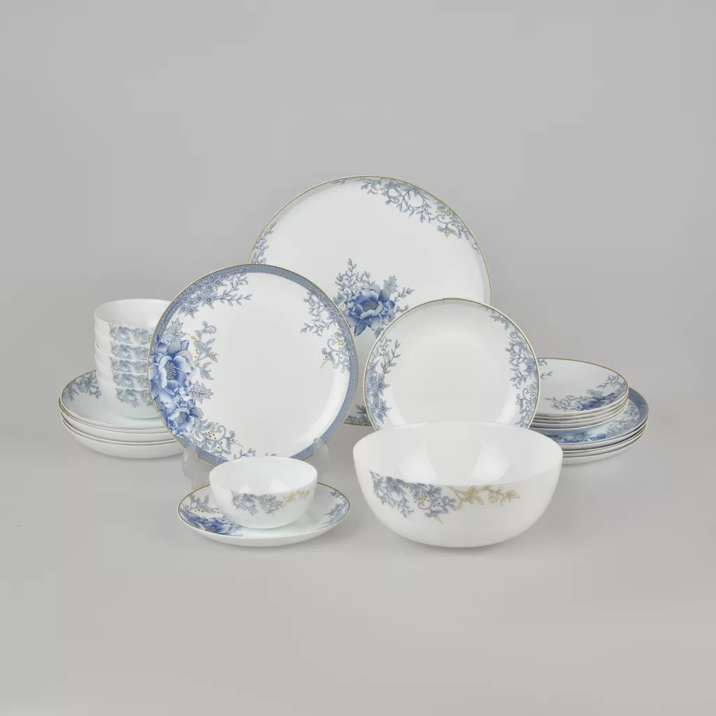 سرویس غذاخوری 26 پارچه 6 نفر گلدن اوپال مدل دیوالی طرح لوتوس