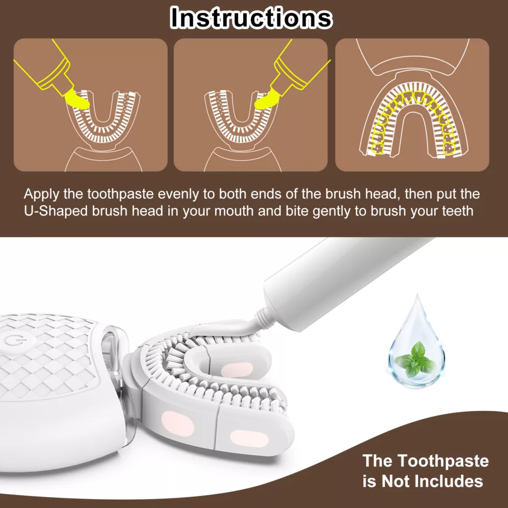 مسواک برقی آکواسونیک مدل U Shape 360