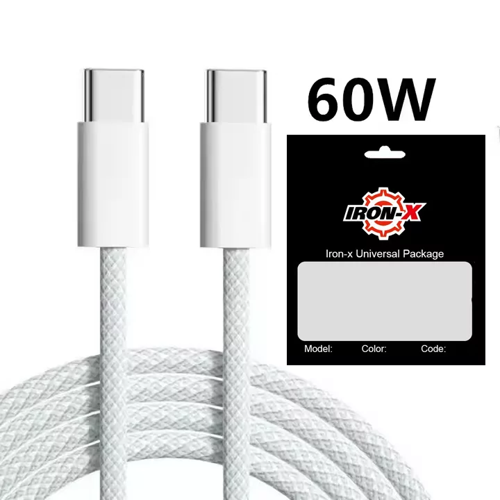 کابل USB-C آیرون ایکس مدل IPHONE16MAXPRO طول 1 متر به همراه سوزن سیم کارت