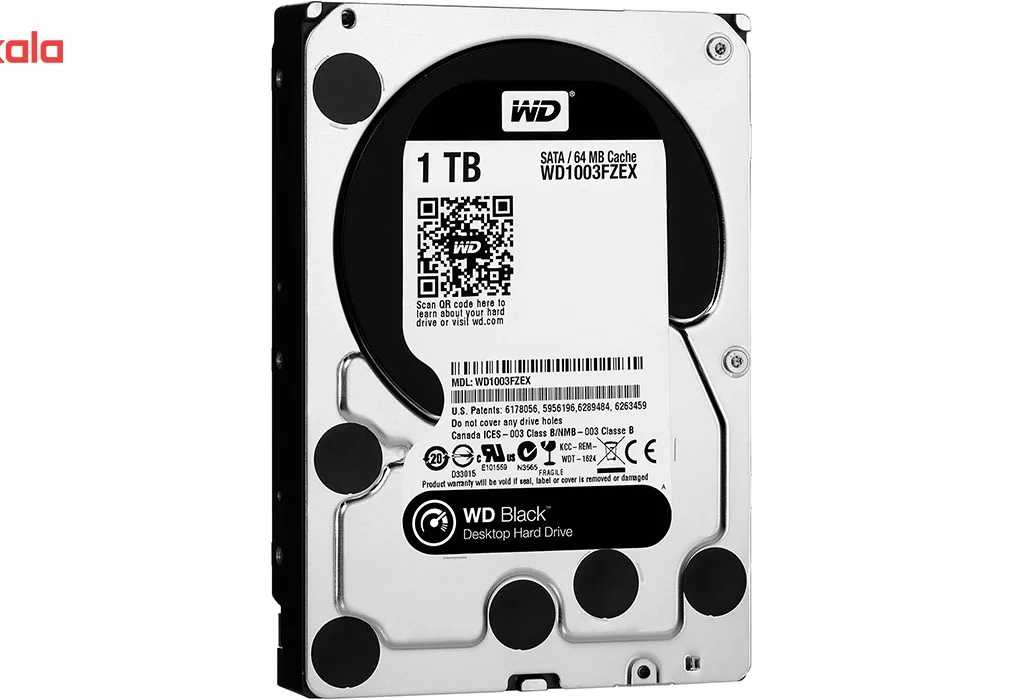 هارددیسک اینترنال وسترن دیجیتال مدل Black WD1003FZEX ظرفیت 1 ترابایت