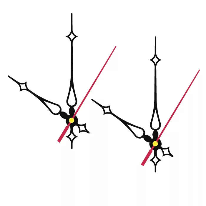 عقربه ساعت دیواری مدل X1 مجموعه 6 عددی