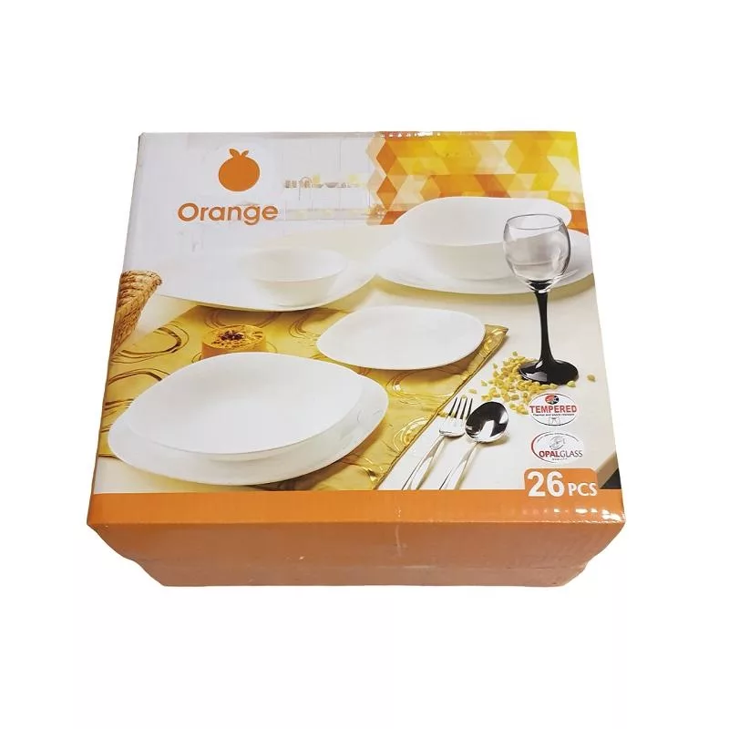 سرویس غذاخوری 26 پارچه مدل نیلوفری لب طلا