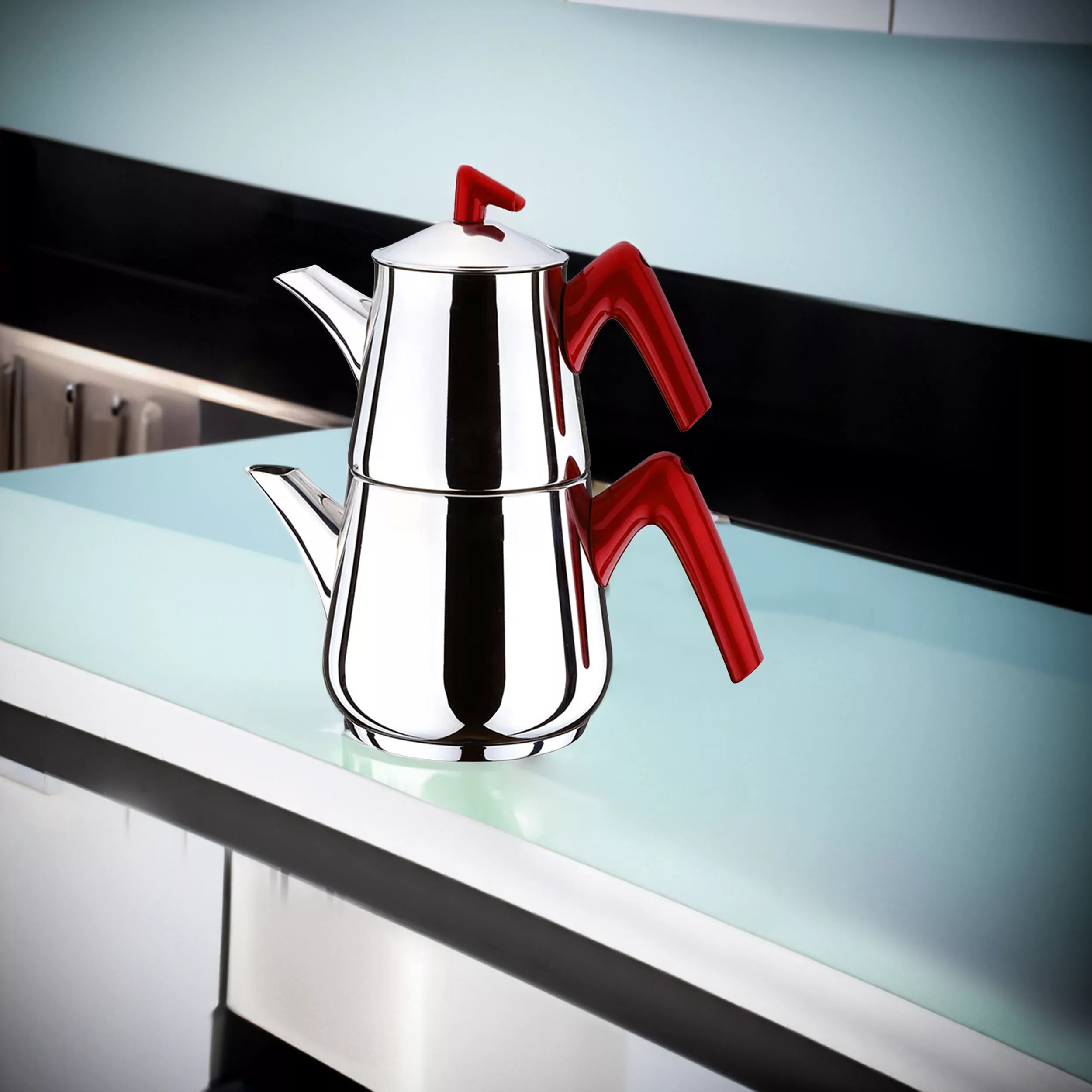 ست کتری و قوری ویوالدی مدل Piramit