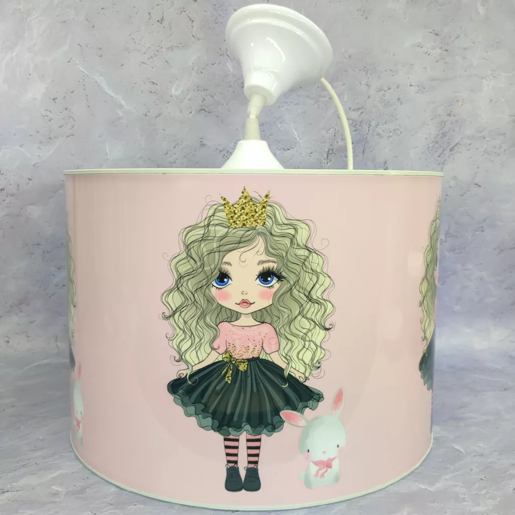 لوستر کودک مدل دختر موفرفری و خرگوش