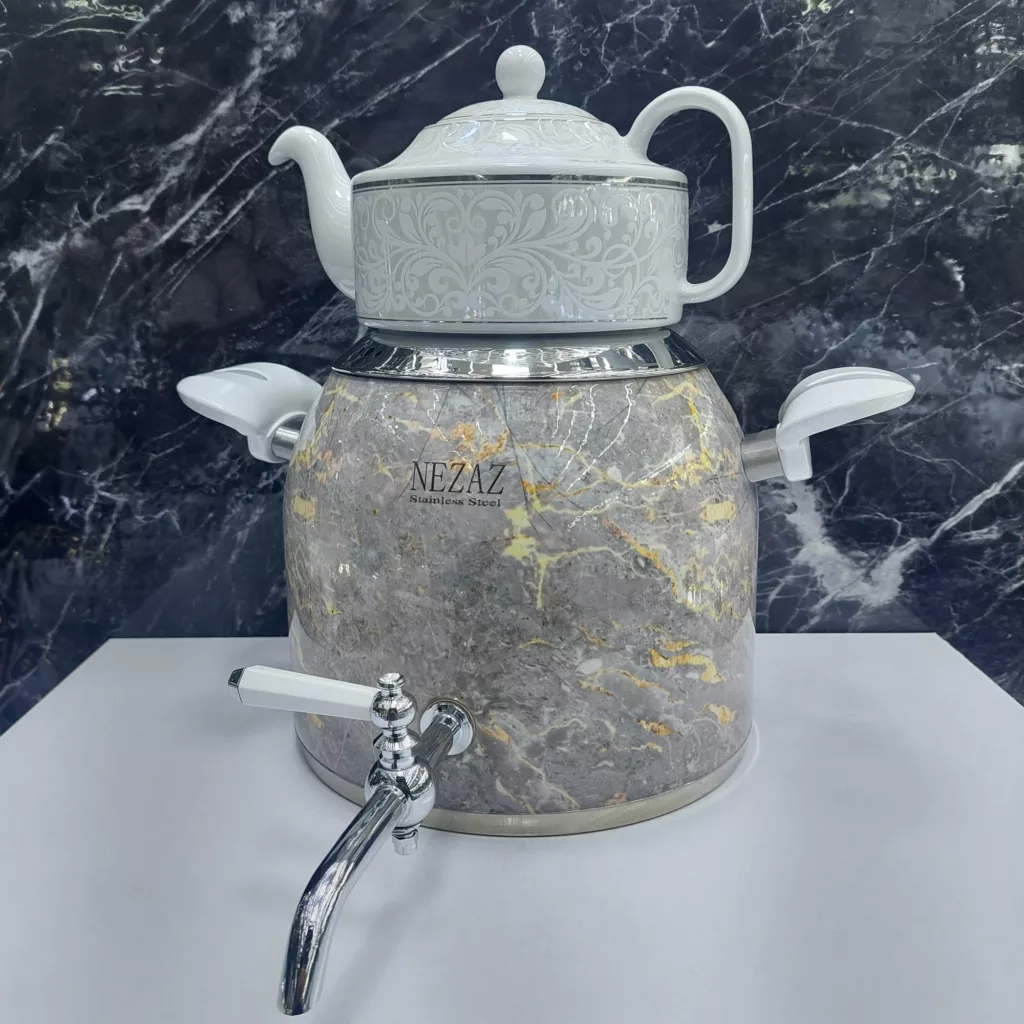 ست کتری و قوری نزاز طرح سنگ