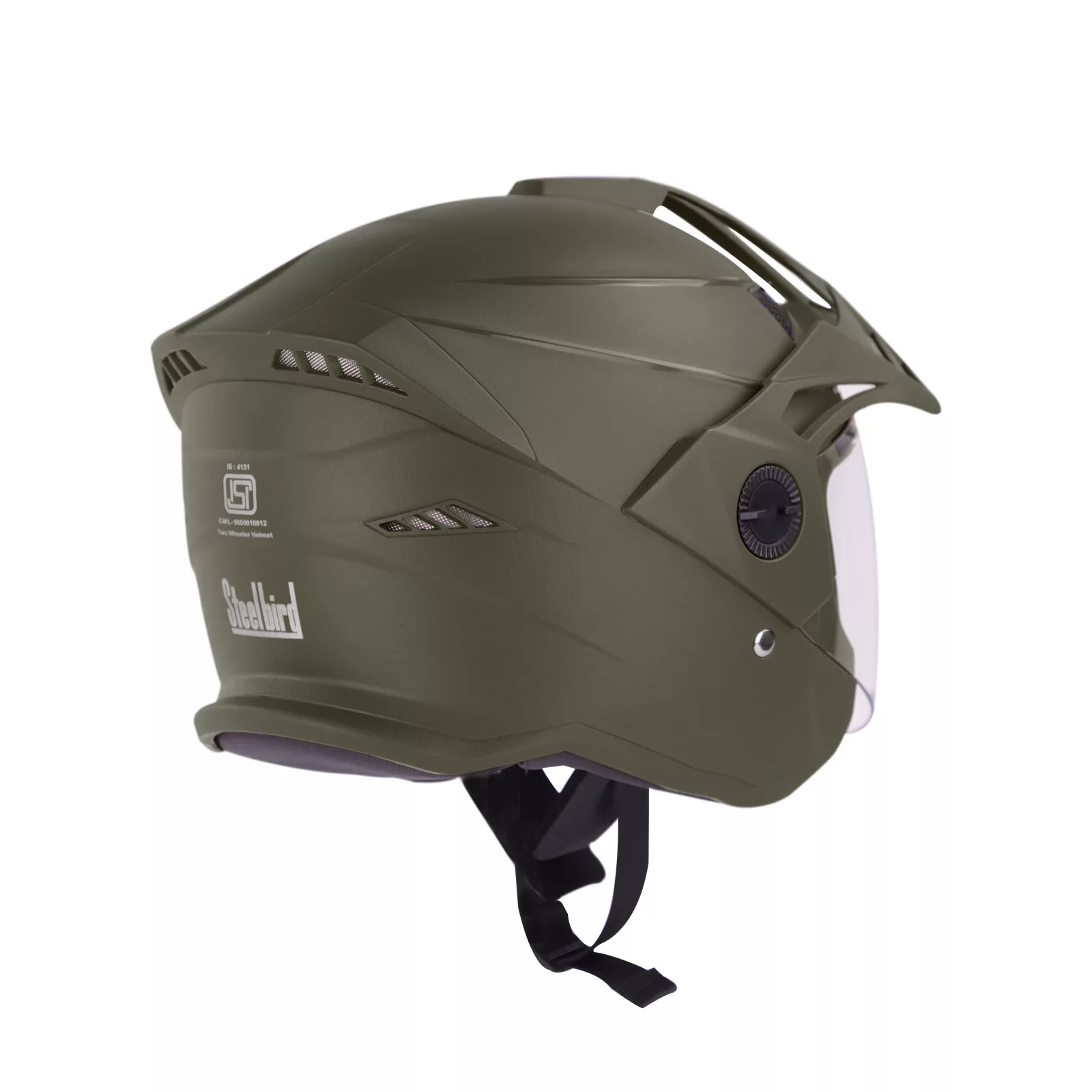 کلاه کاسکت بدون چانه استیل برد مدل AVA 23 green