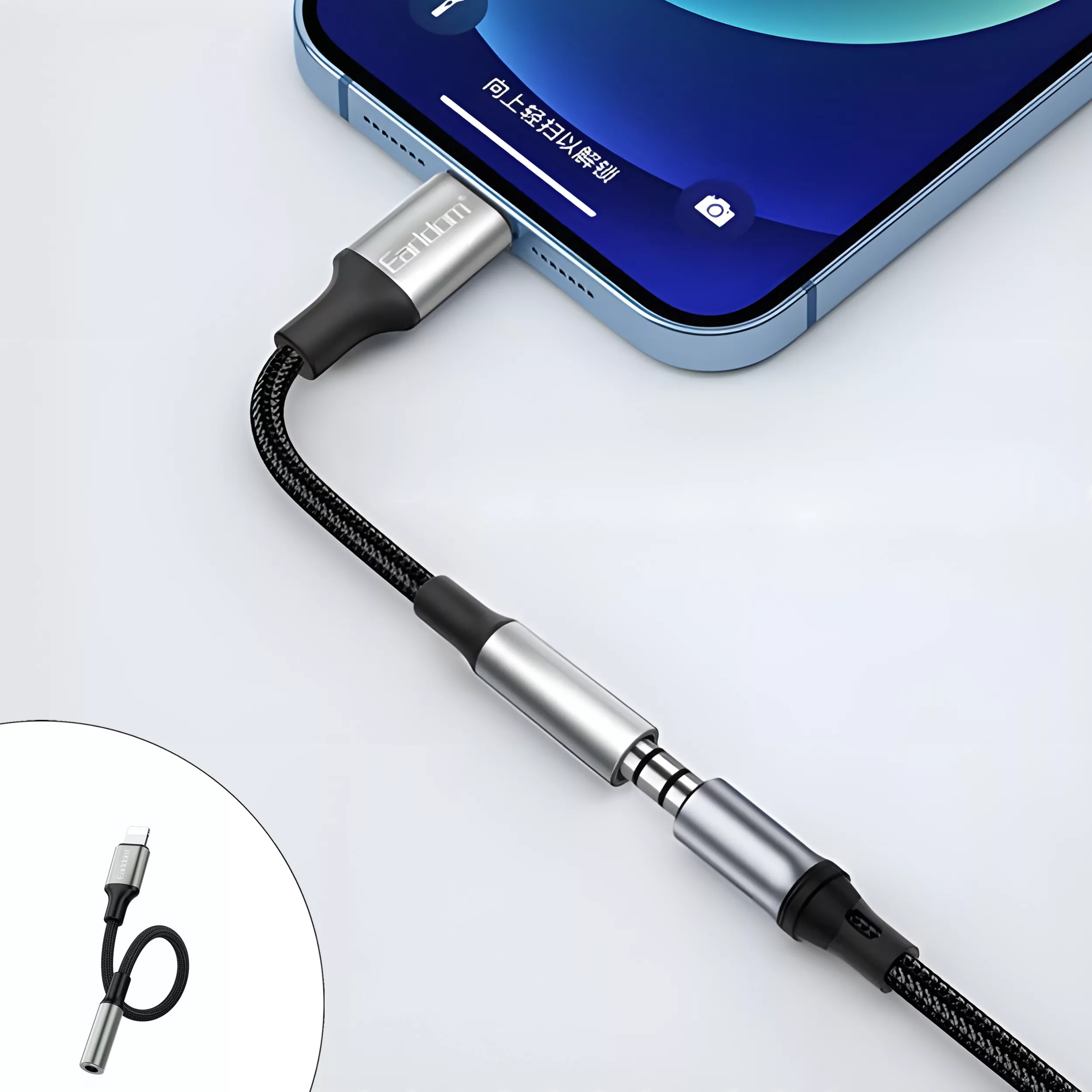 مبدل لایتنینگ به جک 3.5 میلی متری ارلدام مدل ET-OT76